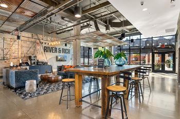 Resident clubhouse with complimentary coffee bar
